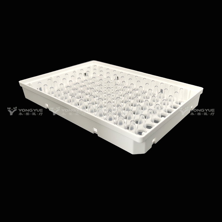 0 1ml 96 Well Pcr Plate Full Skirt White Frame Clear Tube