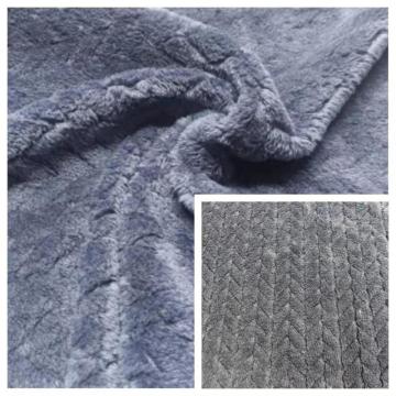100%Polyester Double Side Flannel with Jacquard Fabric