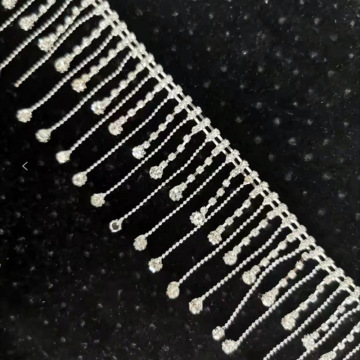 Hot Sale: Elegant Rhinestone Cup Chain Tassels Trimming in Silver and Copper