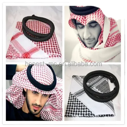 Harry Styles Inspired Red Shemagh Scarf - Cotton Taliban Arab Scarf 36x40, 40s/s