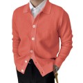 Herren strickte Cardigan Fashion Henley Pullover