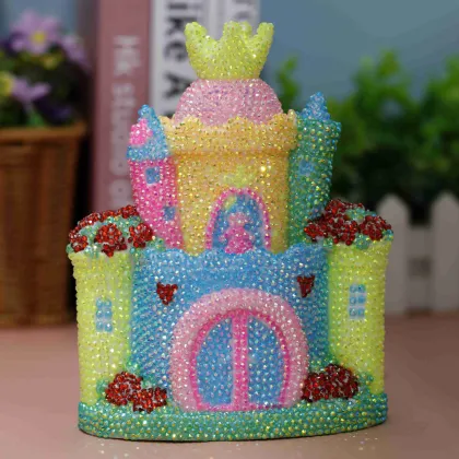 Wholesale DIY Diamond Painting Kit: Handmade Colorful Castle for Kids