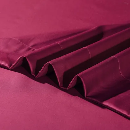 Cherry Red 100% Egyptian Cotton Simple Style Bedding Sheet