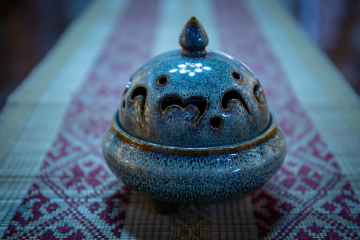 Kiln changing glaze incense burner