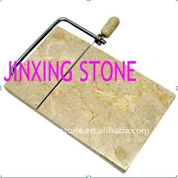 Yellow Marble Stone Cheese Wire Slicer