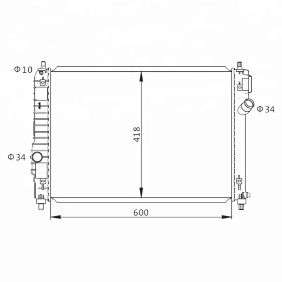 Auto Radiator for CHEVROLET AVEO (T250, T255) OEM Part Numbers 96817887 95227751 95227749 96992885