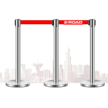 Custom Separator Post Retractable Dual Line Stanchion Belt for Bank Queue Control