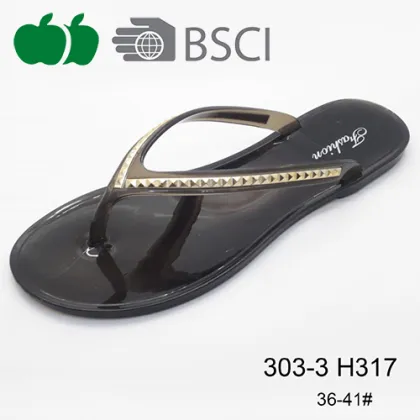 Cheap Lady Flat Innovative Design Pvc Flip Flops Slippers