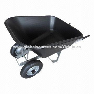 Double-wheel Hand Trucks with Plastic Tray and 4.00-8 Pneumatic Wheel