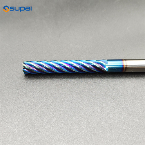 6Flutes End Mill Milling Cutters With Blue-Nano coating