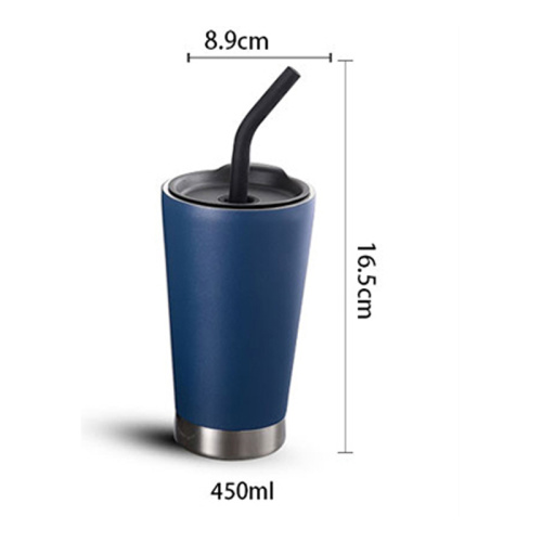 Portable Insulated Mug Tumbler Cups with Lid Straw