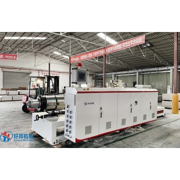 High capacity SPC floor production machine