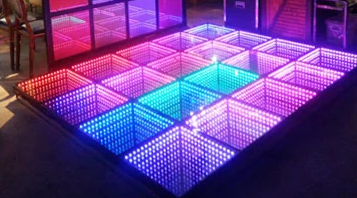 LED -scenbelysning Färg 3D Infinity LED Dance Floor