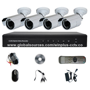 4CH H.264 Network DVR System, Supports TV, VGA Support IE, Chrome, Firefox and Safari