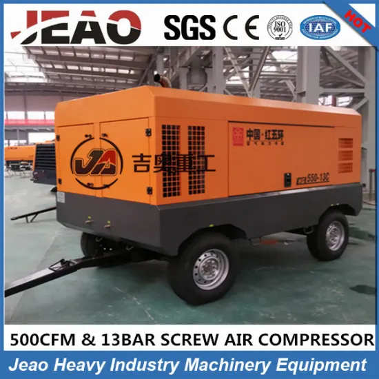 Hg550-13c Portable Diesel Air Compressor Use for Mining Blast Hole Project in 2017