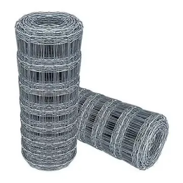 Galvanized Ring Lock Fixed Knot Woven Wire Mesh Cattle Fence Roll
