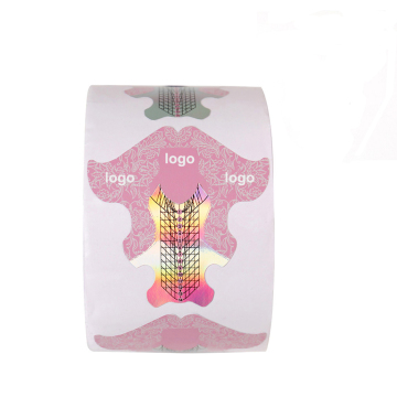 UV -Gel -Nagelformführungsaufkleber, 300 Stcs rosa xxl doppelt dick