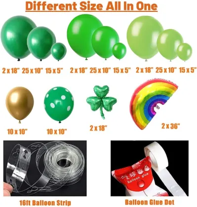 St. Patrick's Day Arched Balloon Set