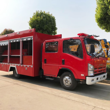 Feuerwehrkämpfe transportieren Feuerwehrautos