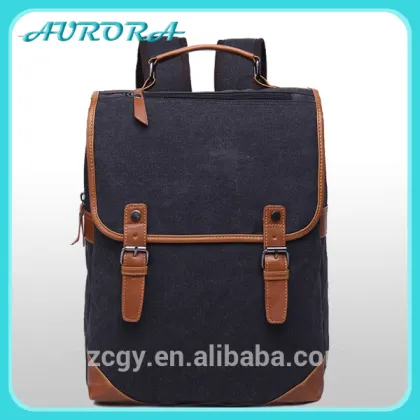 Design your own backpack canvas campus boys backpack for men