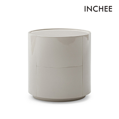 Round Solid Wood Bedside Tables White Modern Style White Round Solid Wood Bedside Tables Factory