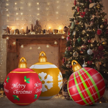 Heißer Verkauf 24 Zoll PVC aufblasbare Weihnachtskugel - Weihnachten Yard Decor