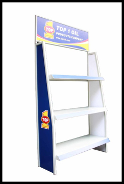 3 tiers acrylic high level compartment display shelf for promotion