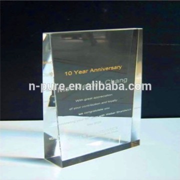 Transparent Cube Blank Crystal Award