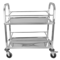 Stainless Steel Square Tube Drinking Trolley