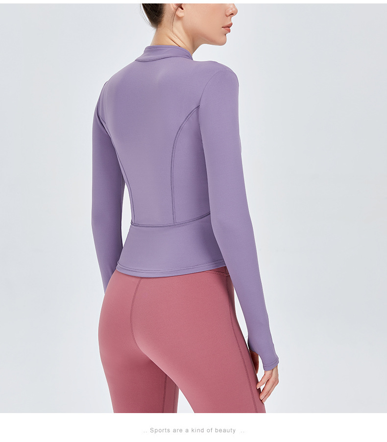 women zipper yoga jacket (5)
