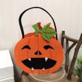 New arrivals Halloween Pumpkin Bag Portable Halloween Prop Basket Non-woven Candy Bag Three-dimensional Pumpkin Bag 21g