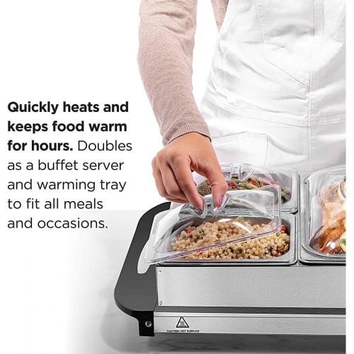 Professional Hot Plate Food Warmer with 3 Tray