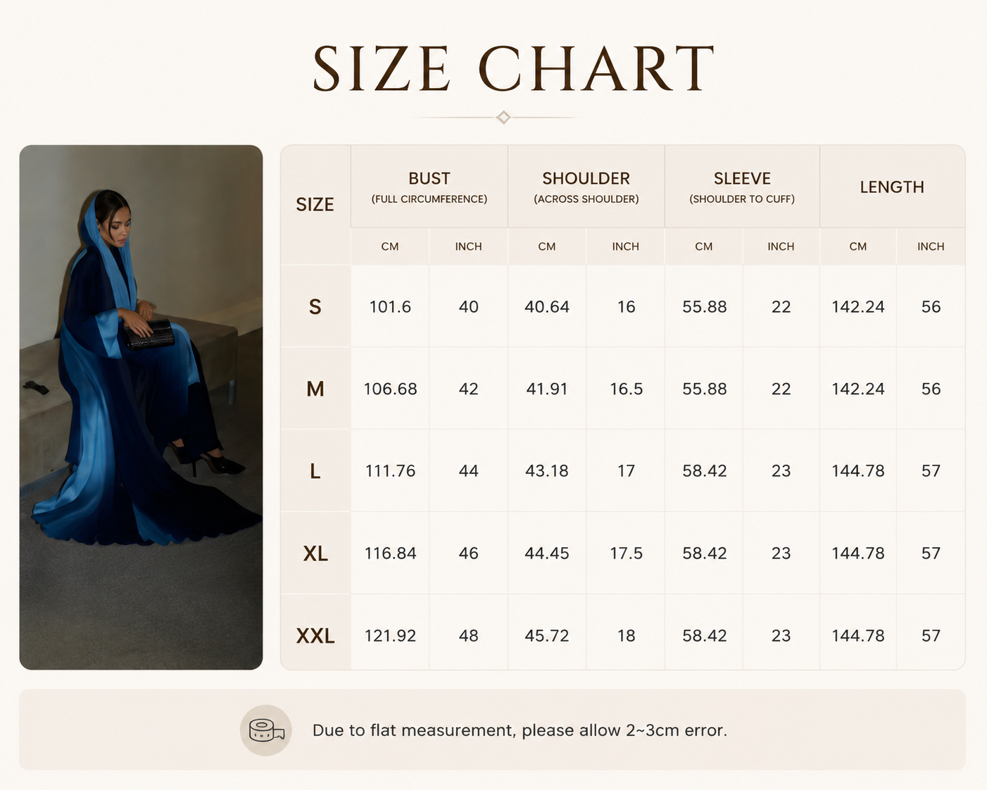 Gradient Satin Open Abaya Front View
