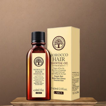 Moroccan 60ml Hair Essential Oil Conditioner - No Wash, Dry, Smooth, Moisturizing, Nourishing, Organic, Vegan Hair Care