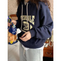 Casual letter hooded pullover sweatshirt