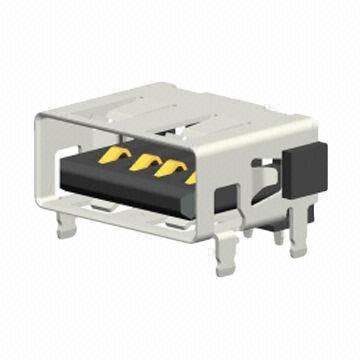 USB Connectors, A Type/THT/Receptacle/Reverse/Short Body/Reflow Soldering/Cap for Automatic Suck