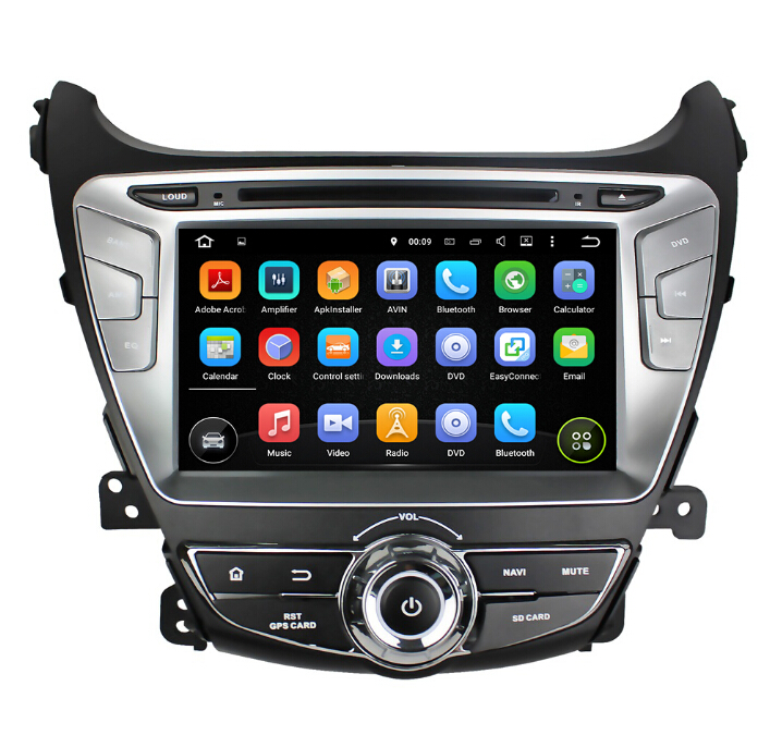 Quad core Hyundai Elantra 2014 Android 7.1 car dvd