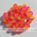 Neue zweifarbige Jelly Rubber Round Beads Großhandel