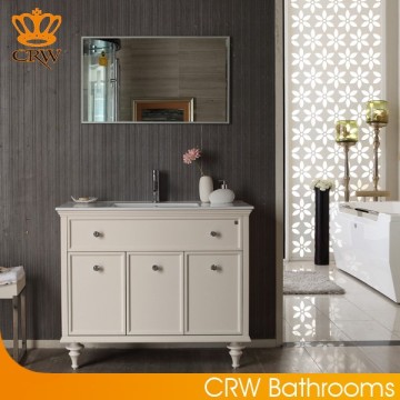 CRW GT0336 White Bathroom Vanity No Top