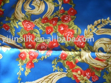 Printed Silk Satin Fabric