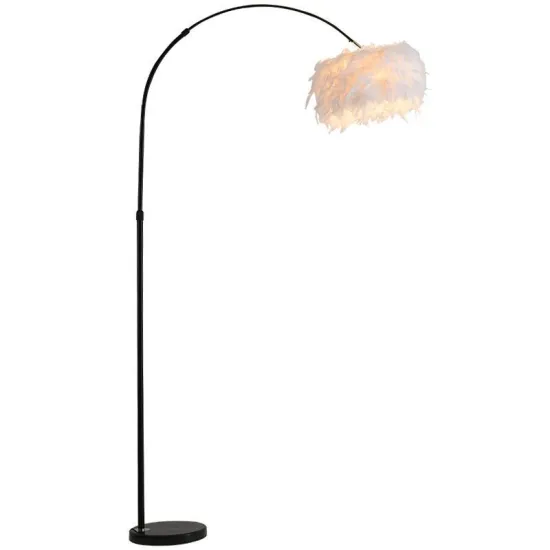 Modern Insulated Standing LED Feather Floor Lamp for Living Room and Bedroom Decoration