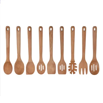 Wooden cooking utensils set