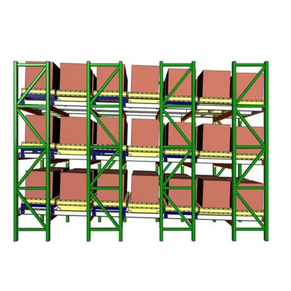 Pallet Flow Rack System For Warehouse