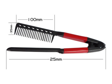 Red Handle Travel Use Hair Comb (V112)