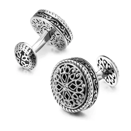 High Quality Brass 18mm Blank Cufflink Starry Sky Ball Cuff Links & Tie Clips Factory