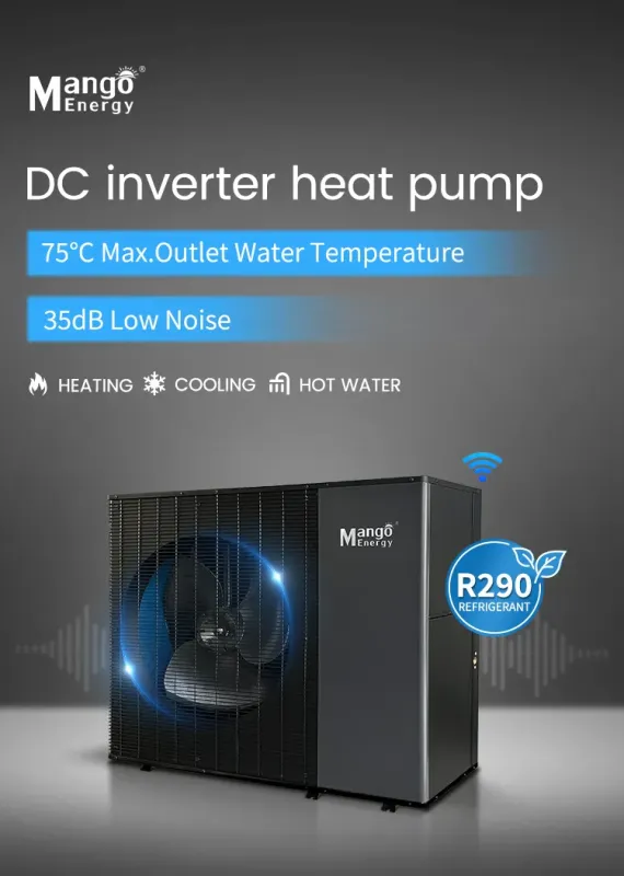 High Temp. 75°C Air to Water DC Inverter Heat Pump Water Heater