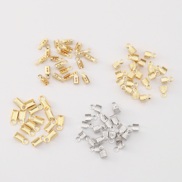 Crimp -Verschluss -Steckverbinder - 18k Gold Platted Messing Halskette Befunde