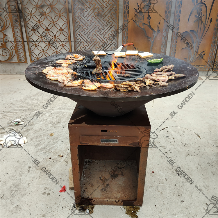 Top sales corten steel fire pit barbecue barbecue