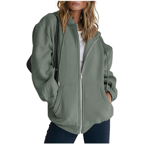 Solid Color Hooded Sweatshirts Women's Casual Hoodies Jacket Oversized Sweatshirts Manufactory