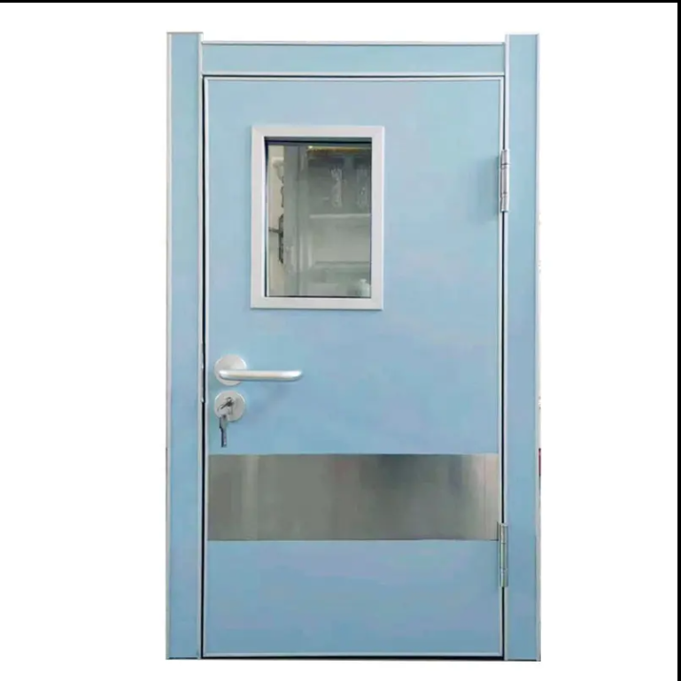 Hospital standard anti-bacterial steel clean double door